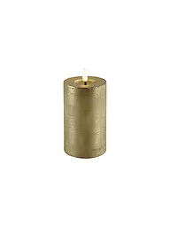 COUNTRYFIELD | Stumpenkerze Rustikal LED Lyon M Gold | gold