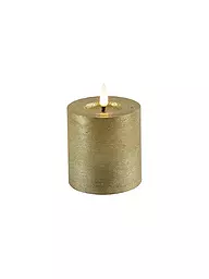 COUNTRYFIELD | Stumpenkerze Rustikal LED Lyon S gold | gold
