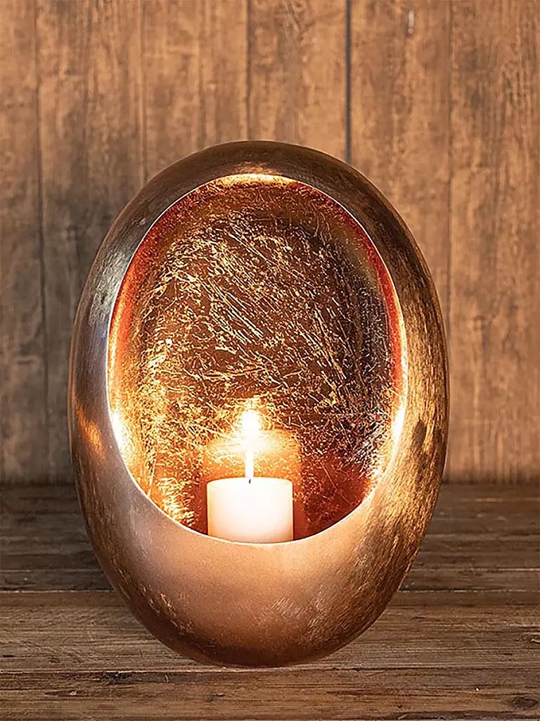 COUNTRYFIELD | Teelichthalter EGGY Medium 11x21x29cm Kupfer | kupfer
