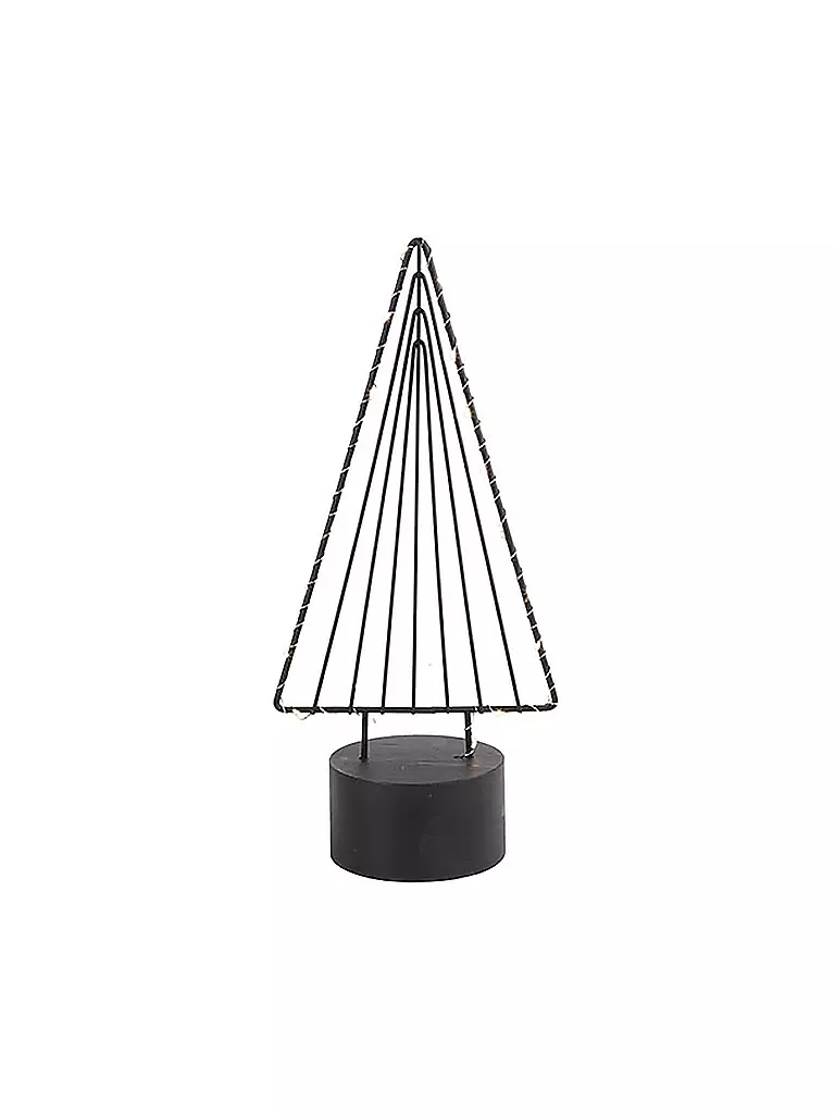 COUNTRYFIELD | Weihnachtsbeleuchtung Baum LED STEFANO Large 9 x 15 x 32cm Schwarz | schwarz