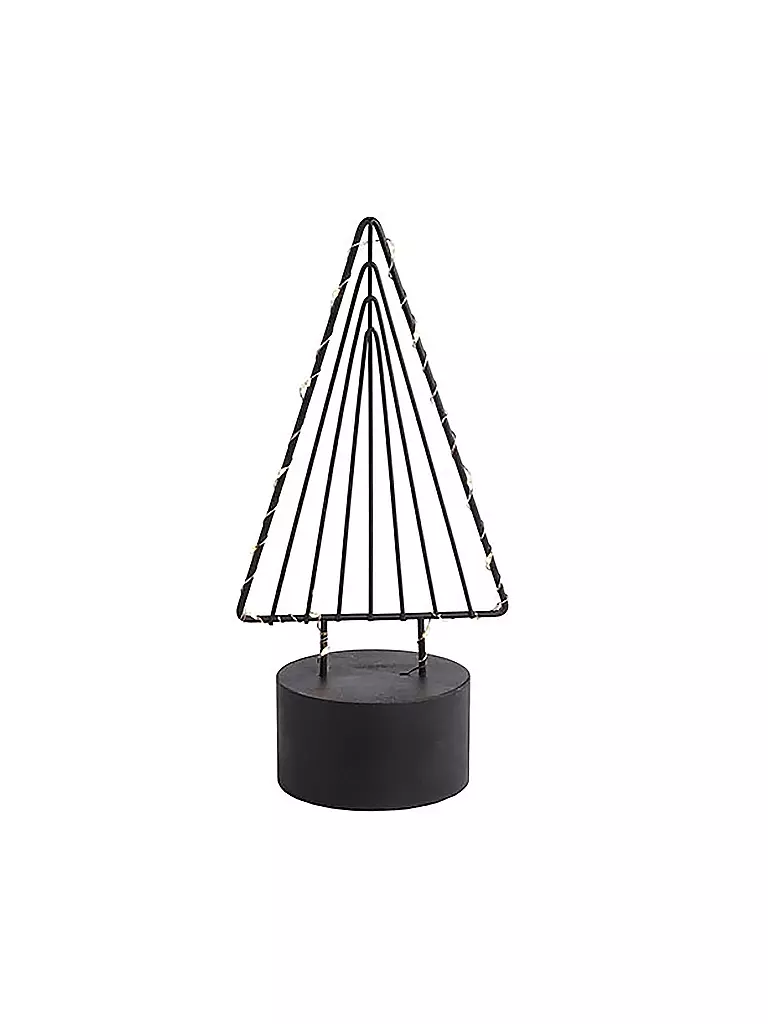 COUNTRYFIELD | Weihnachtsbeleuchtung Baum LED STEFANO Small 9 x 13 x 27cm Schwarz | schwarz