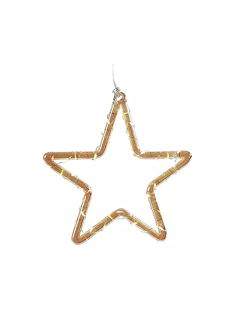 COUNTRYFIELD | Weihnachtsbeleuchtung STERN LED Timer 15cm Gold | gold