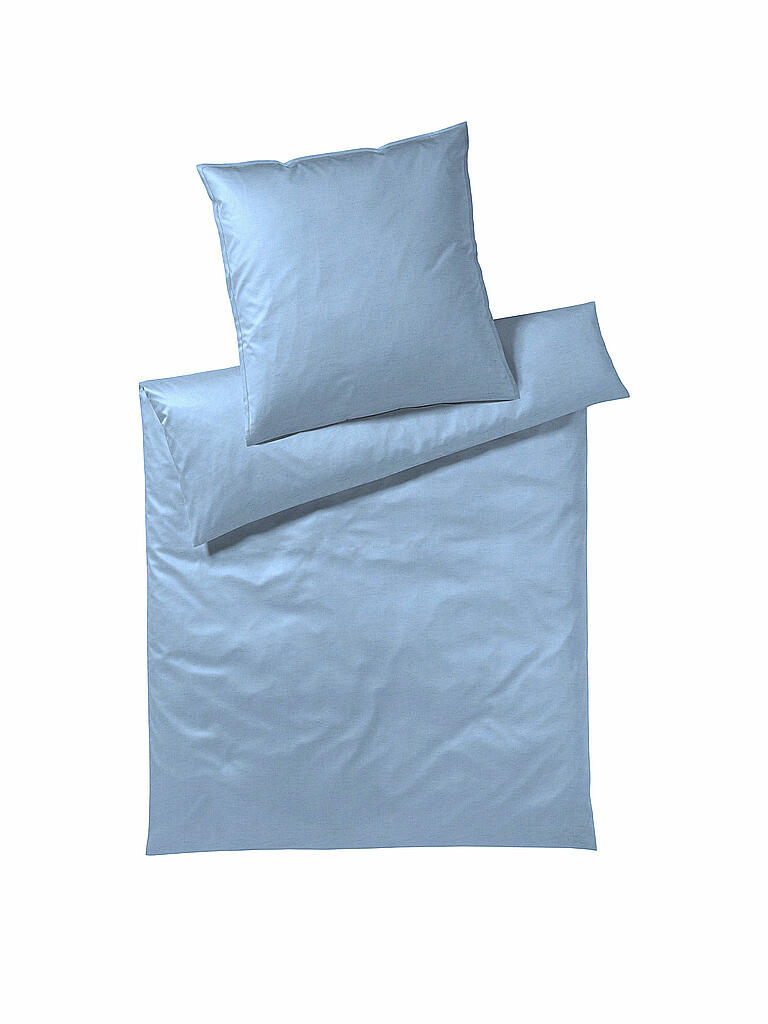 COVERED | Perkal Bettwäsche "Solid" 70x90cm/140x200cm | blau