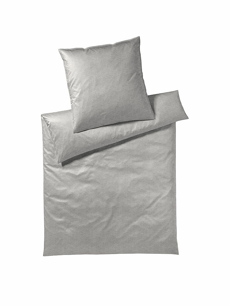 COVERED | Perkal Bettwäsche "Solid" 70x90cm/140x200cm | grau