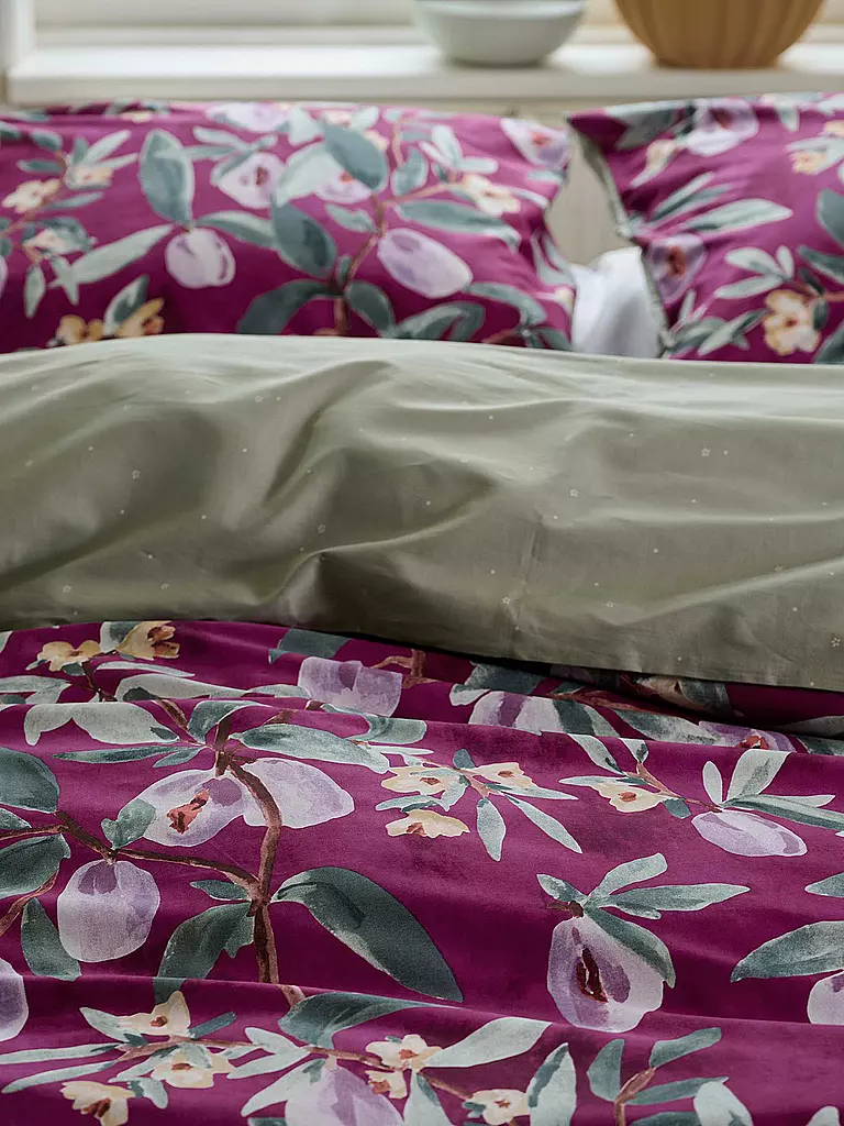 COVERS & CO | Bettwäsche Plums Perfect 70x90cm / 140x200cm  | beere