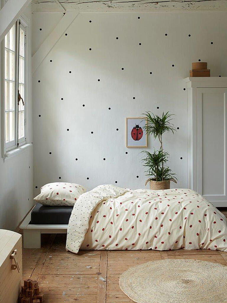 COVERS & CO | Renforce Bettwäsche 70x90cm/140x200cm Lady Bug Yellow | beige