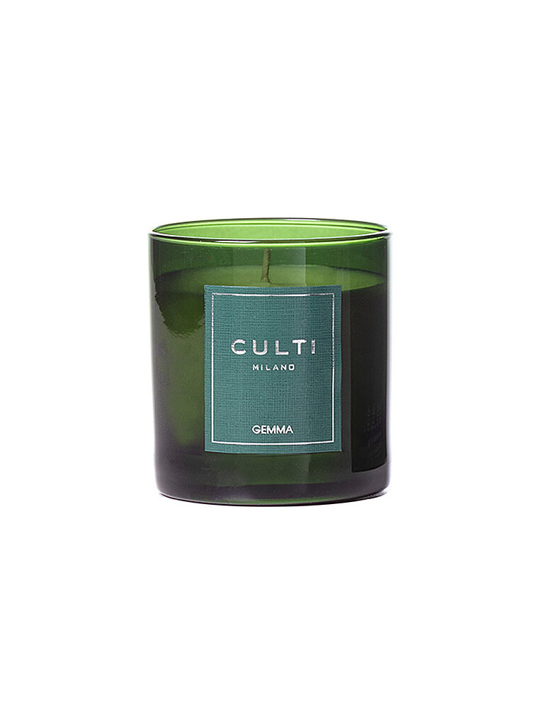 CULTI Weihnachtskerze 270g klein GEMMA Grün dunkelgrün