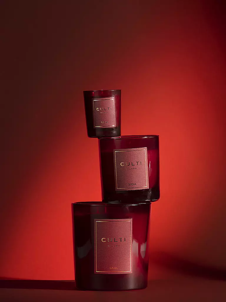 CULTI | Weihnachtskerze 270g klein GIOIA Rot | dunkelrot
