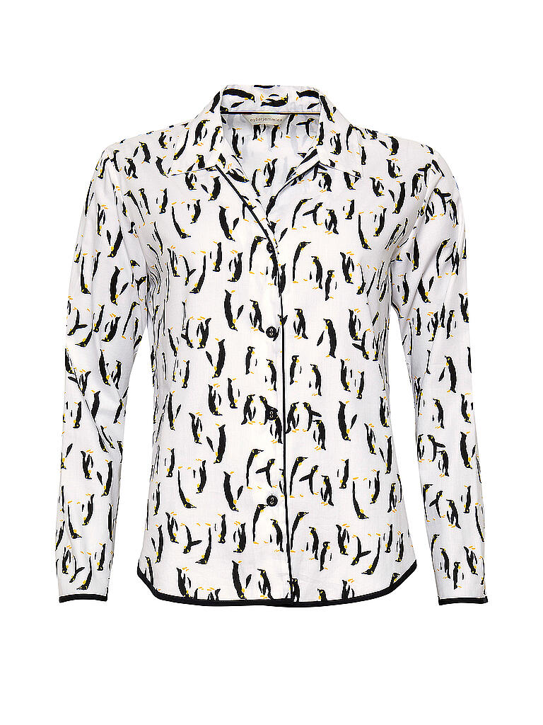 CYBERJAMMIES | Loungewear Shirt  - Pyjamashirt Poppy Pengiun | weiß