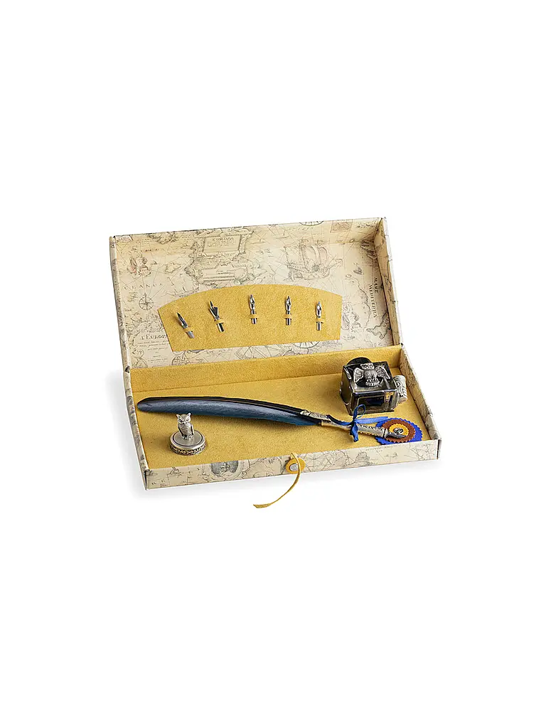 DALLAITI | Schreibset mit Federhalter Gold | Gold