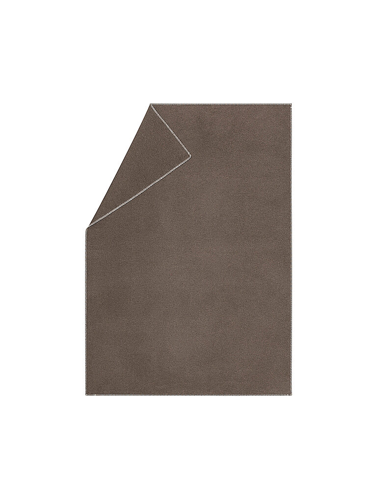 DAVID FUSSENEGGER Tagesdecke - Plaid Sylt 140x200cm (Stain/Fango) braun