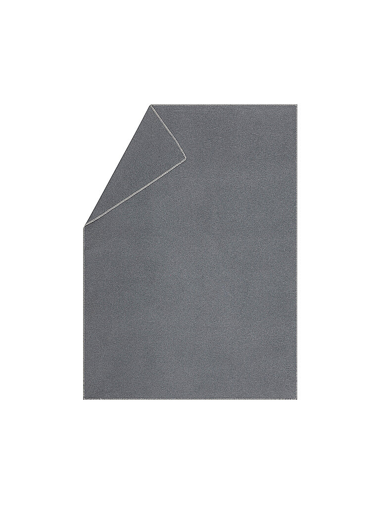 DAVID FUSSENEGGER Tagesdecke - Plaid Sylt 140x200cm (Filz Mele) grau