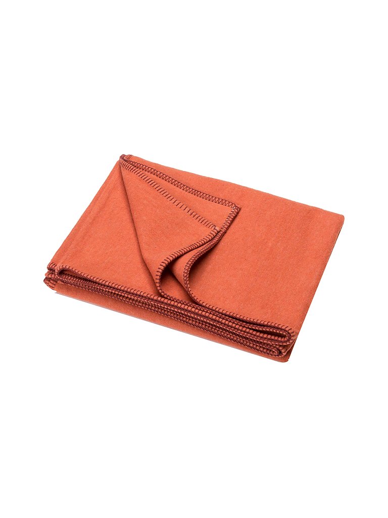 DAVID FUSSENEGGER Tagesdecke - Plaid Sylt 140x200cm (Terracotta) orange