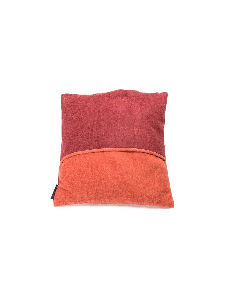 DAVID FUSSENEGGER Kissen "Velvet" 50x50cm (Barolo) rot