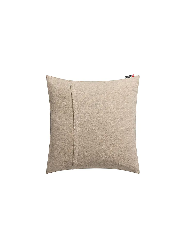DAVID FUSSENEGGER | Kissenhülle SILVRETTA 50x50cm Labyrinth Natur | beige
