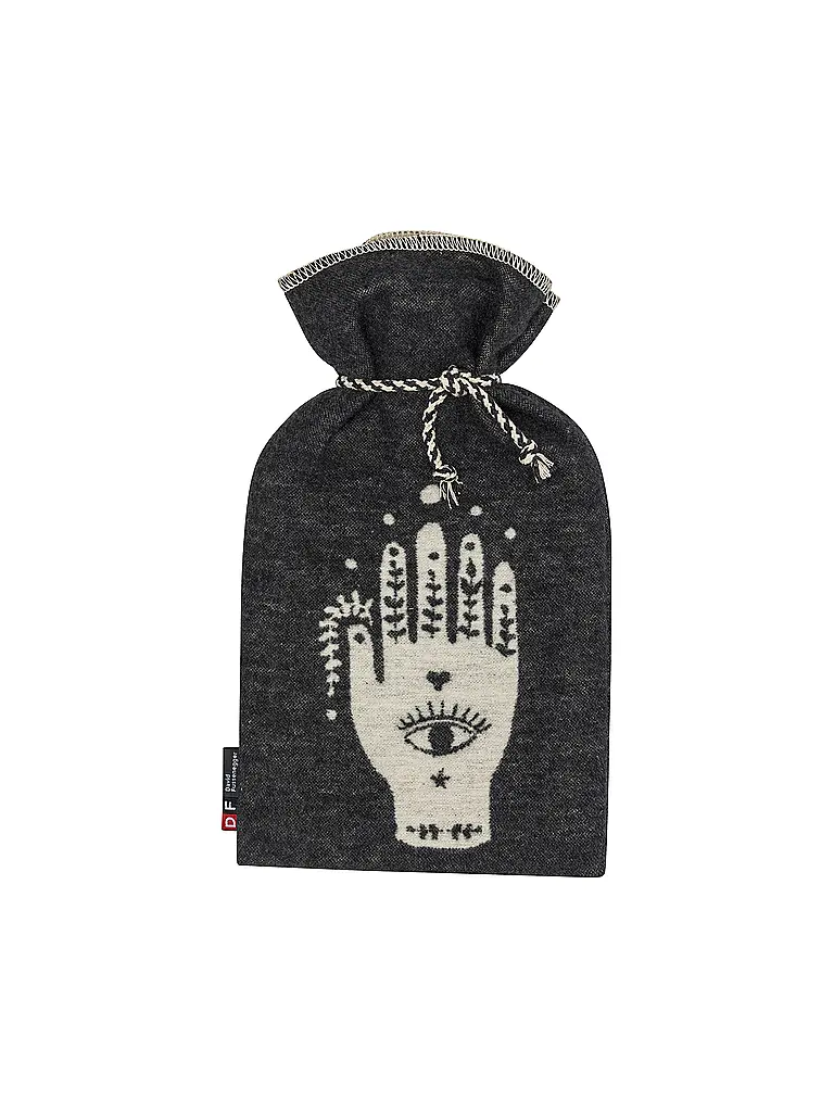 DAVID FUSSENEGGER | Wärmflasche SILVRETTA Hand 38x21cm/2 Liter Anthrazit  | grau