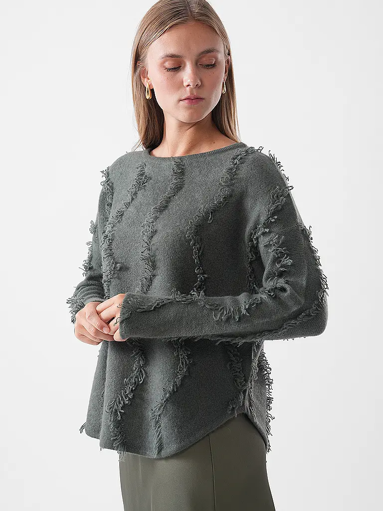 DAVIDA | Kaschmirpullover  | dunkelgrün