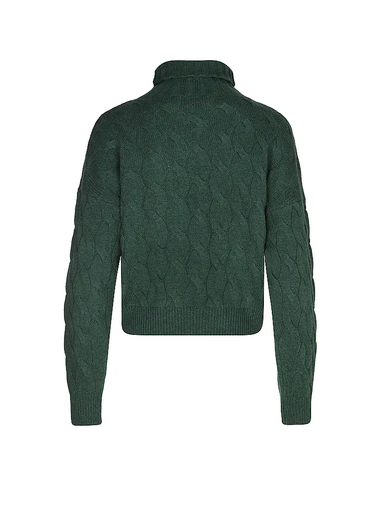 DAVIDA | Kaschmirpullover CHUNKY CABLE | grün