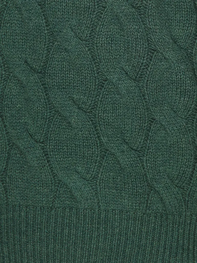 DAVIDA | Kaschmirpullover CHUNKY CABLE | grün