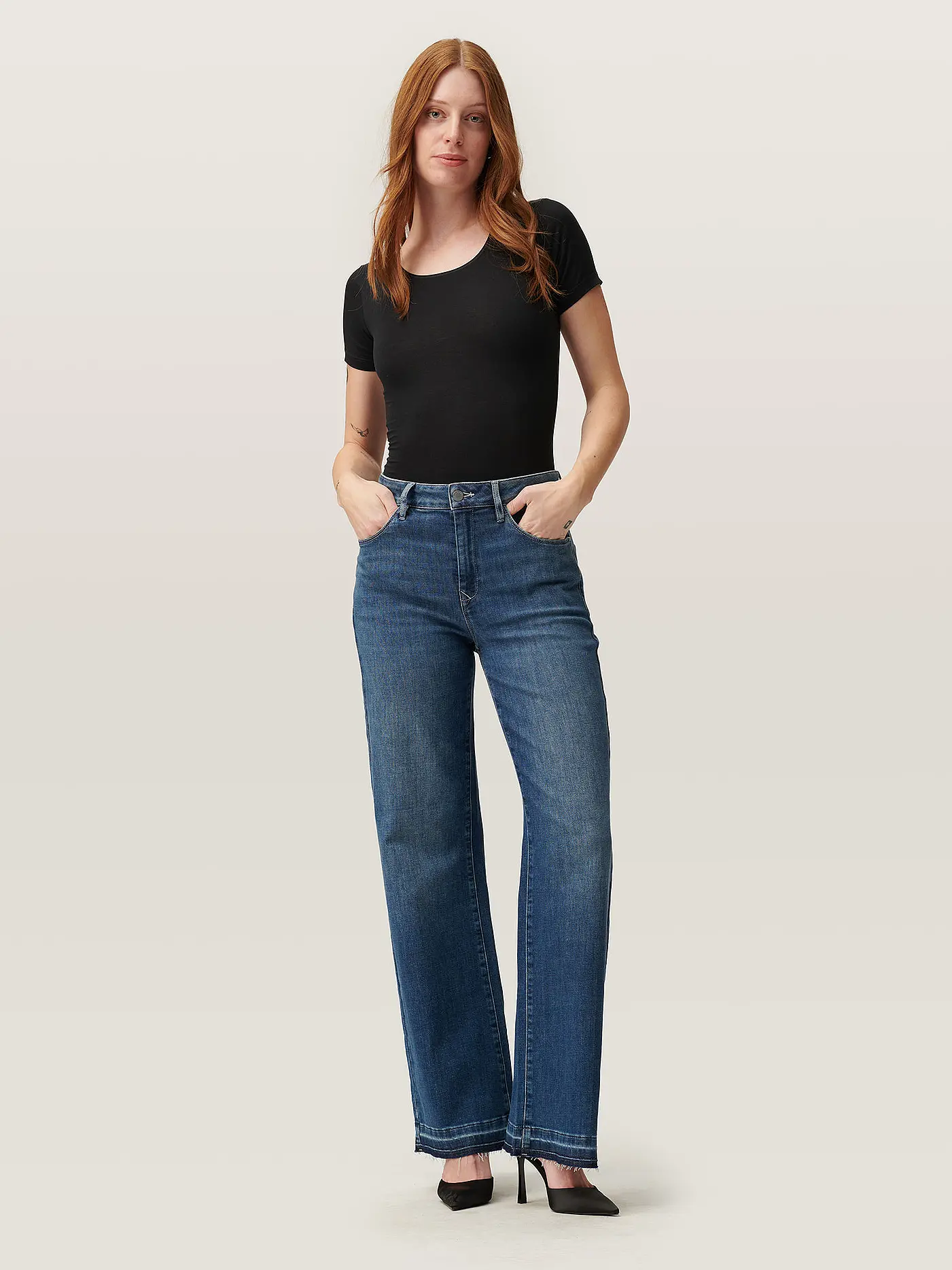 DAWN DENIM | Jeans Wide Leg  | blau