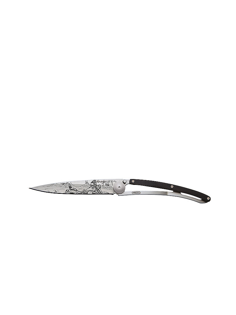 DEEJO Taschenmesser Ebenholz Titan EASY RIDER 37G silber