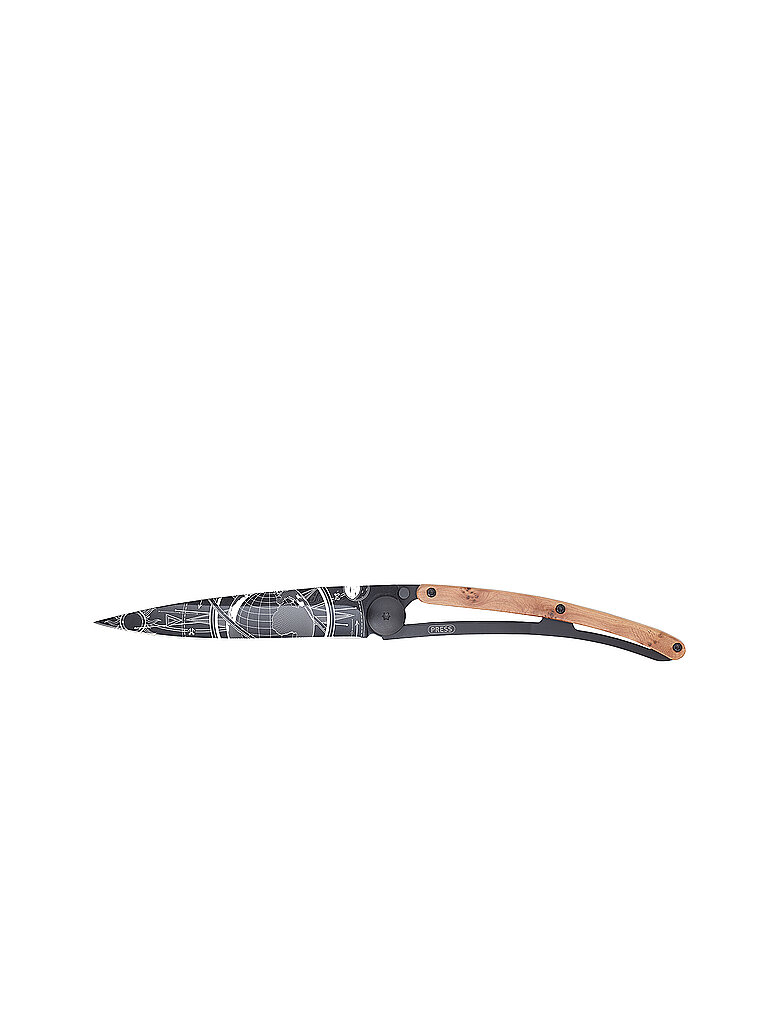 DEEJO Taschenmesser Wacholderholz Schwarz GLOBETROTTER 37G schwarz – DEEJO