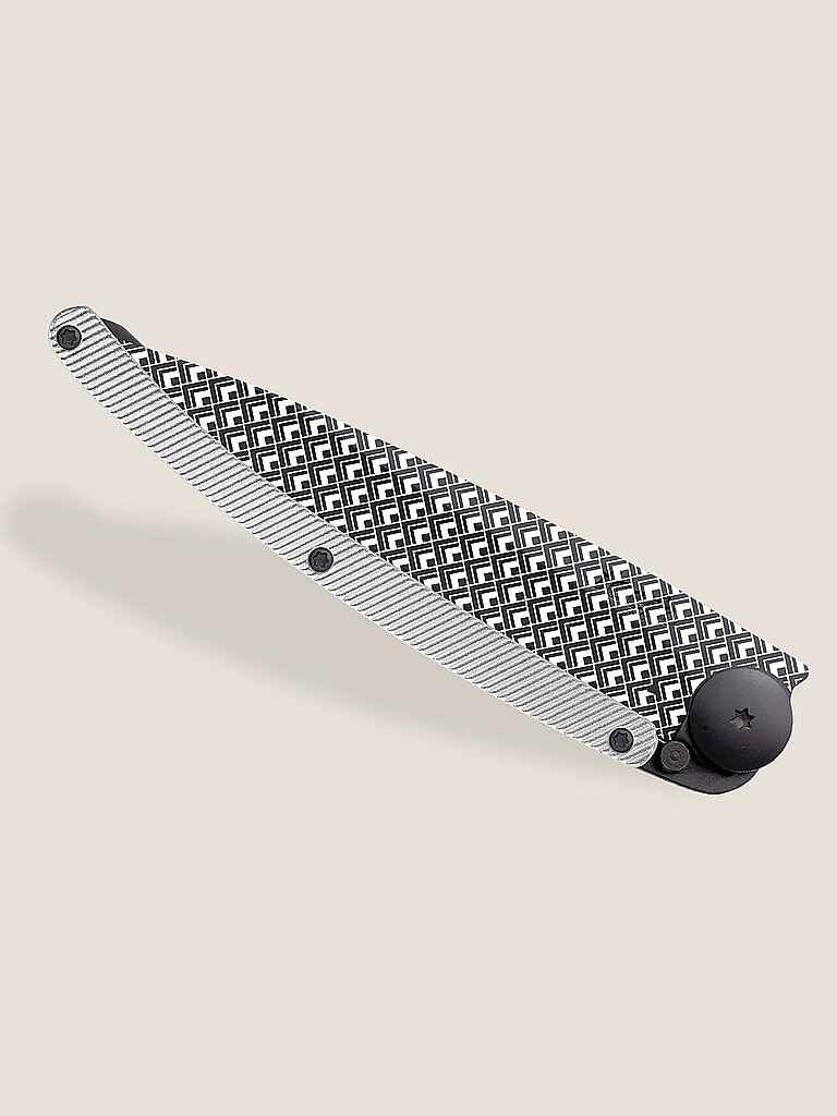DEEJO Taschenmesser Tattoo Aluminium QUADRAT 37G  schwarz – DEEJO