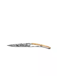 DEEJO | Taschenmesser Olivenholz Titan TERRA INCOGNITA 37G | silber