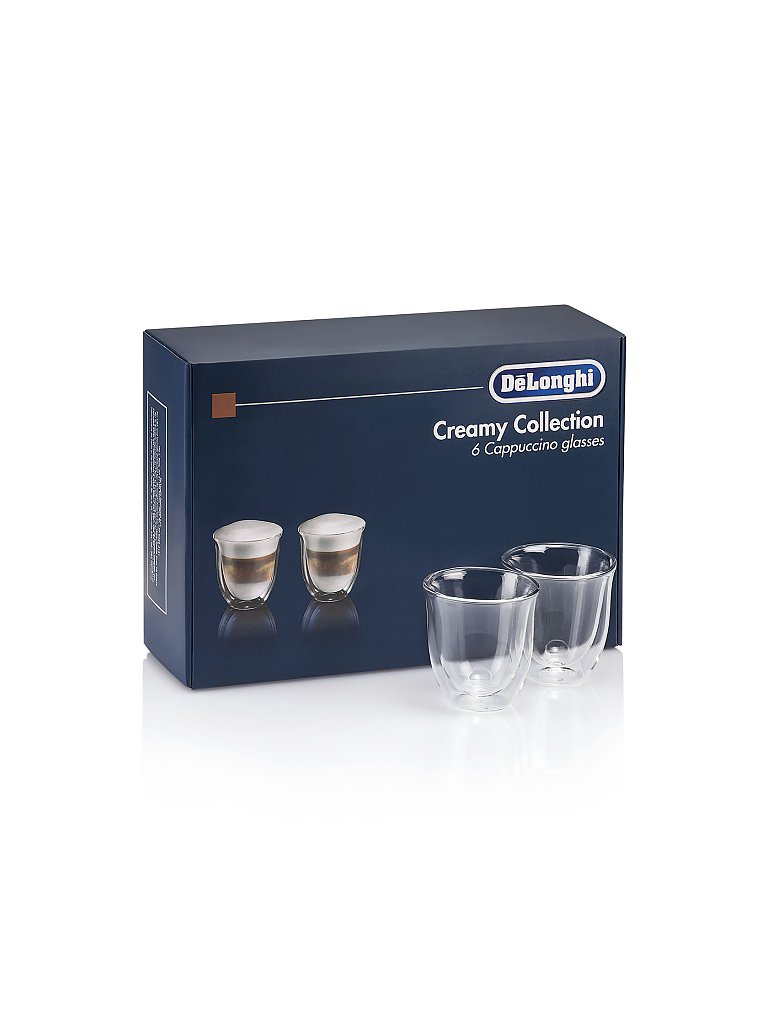 DELONGHI Cappuccino-Thermogläserset Geschenkbox 6er DLSC301 – Delonghi