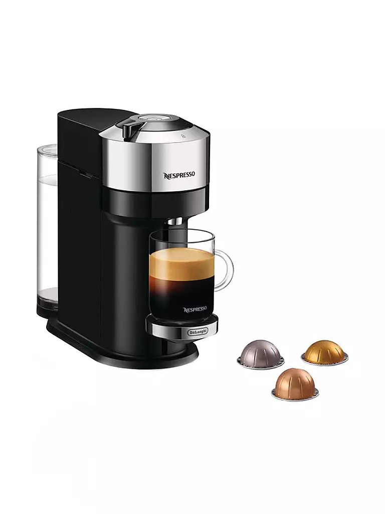 DELONGHI Nespresso Kaffeemaschine Next System De (Chrom-Finish) silber