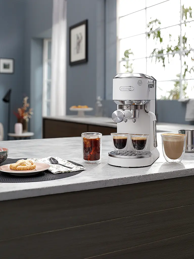 DELONGHI | Siebträgermaschine ESPRESSO DEDICA DUO Weiss | Weiss