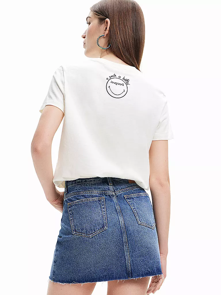 DESIGUAL | T-Shirt SMILEY | weiss