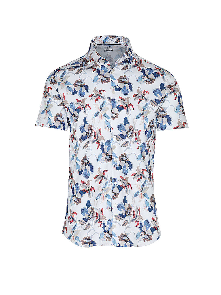 DESOTO Jerseyhemd Slim Fit  weiss | M