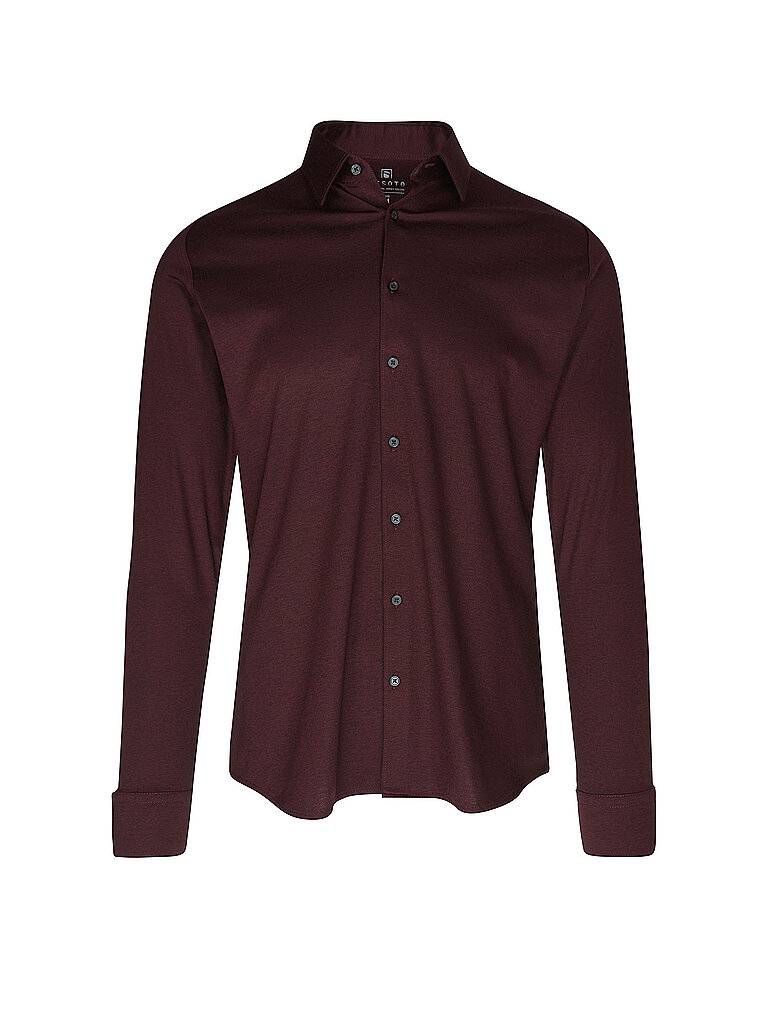 DESOTO Jerseyhemd Slim Fit  dunkelrot | S