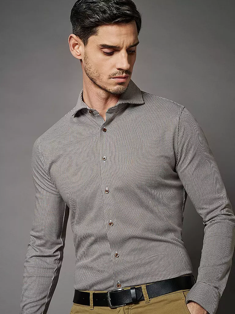 DESOTO | Hemd Slim Fit | braun