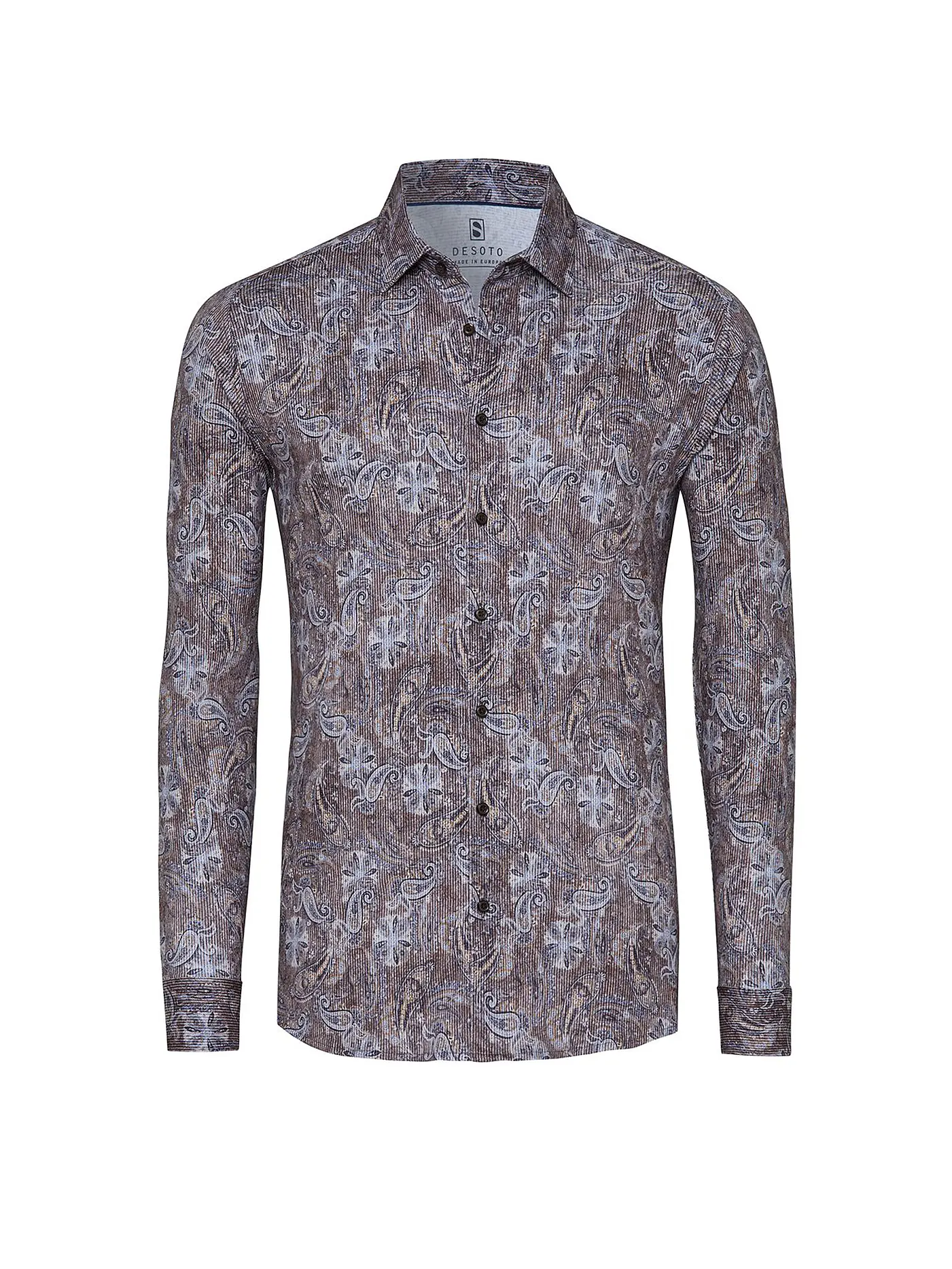 DESOTO | Jerseyhemd Slim Fit  | braun