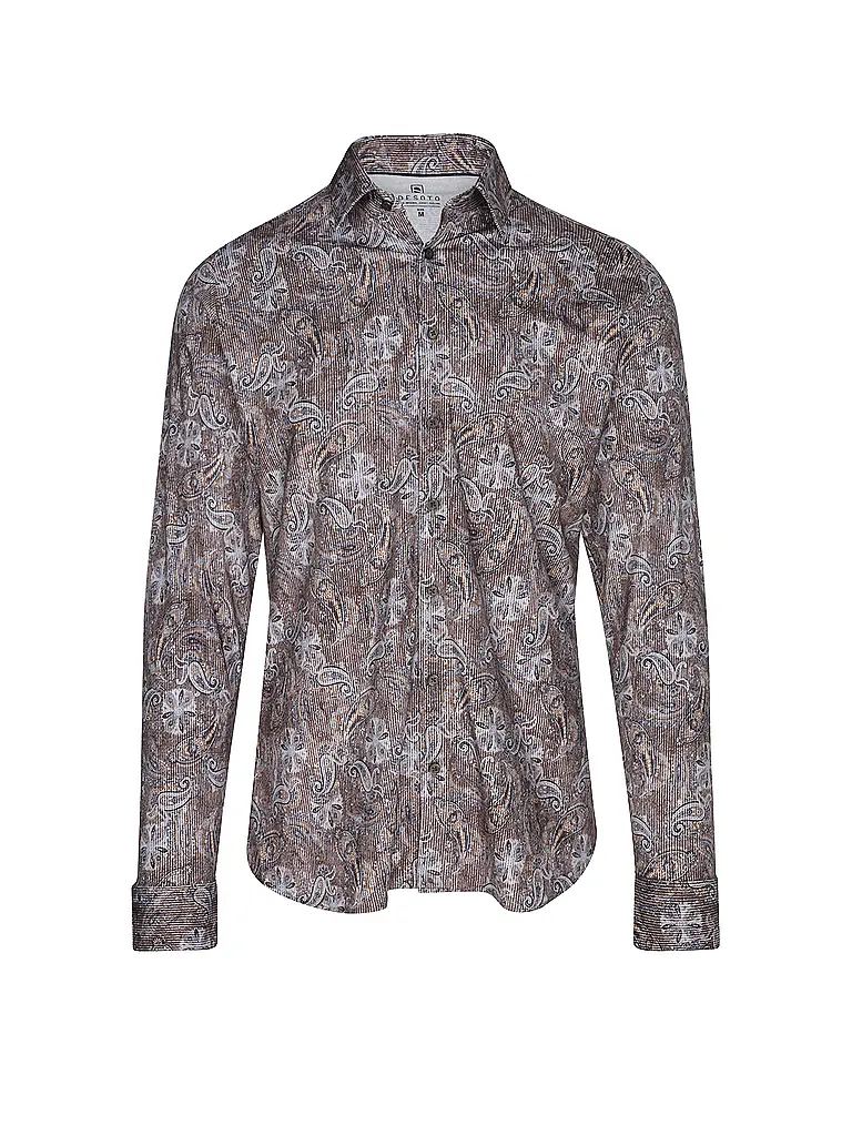 DESOTO | Jerseyhemd Slim Fit  | braun