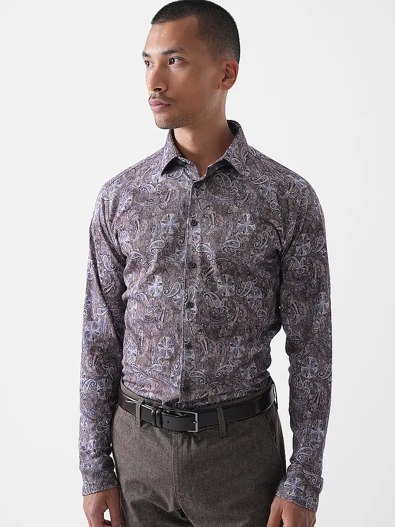 DESOTO | Jerseyhemd Slim Fit  | braun