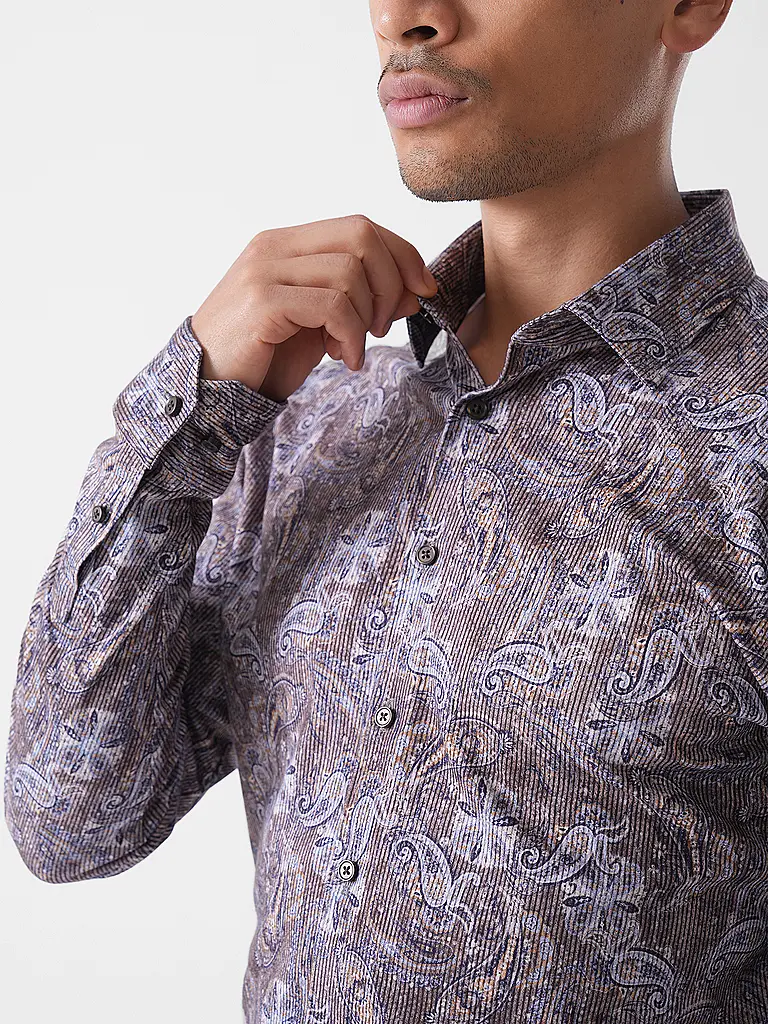 DESOTO | Jerseyhemd Slim Fit  | braun