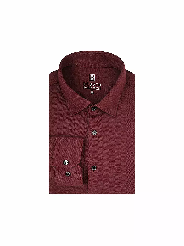 DESOTO | Jerseyhemd Slim Fit | dunkelrot