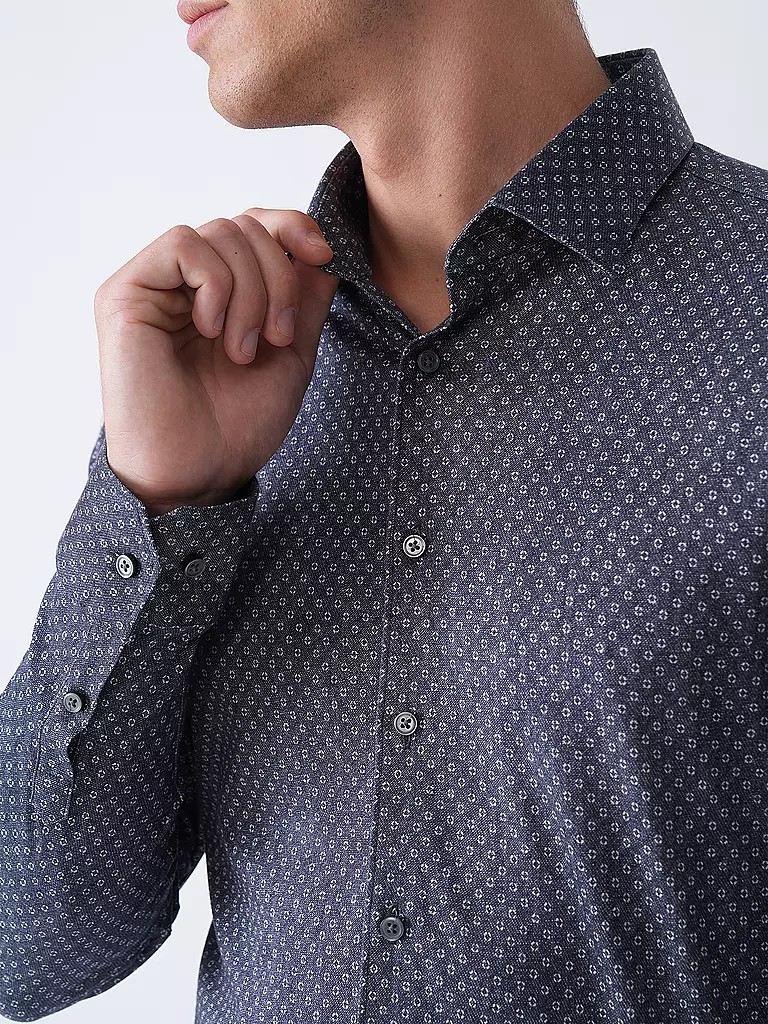 DESOTO | Jerseyhemd Slim Fit | dunkelblau