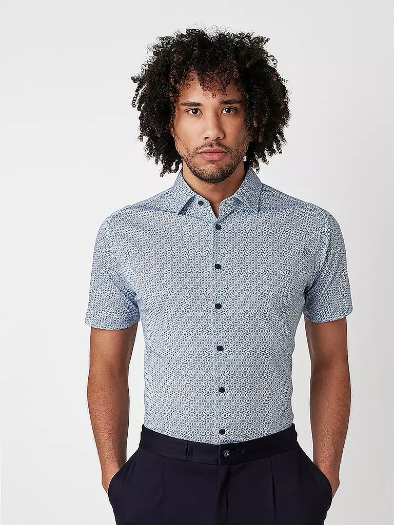 DESOTO | Jerseyhemd Slim Fit | blau