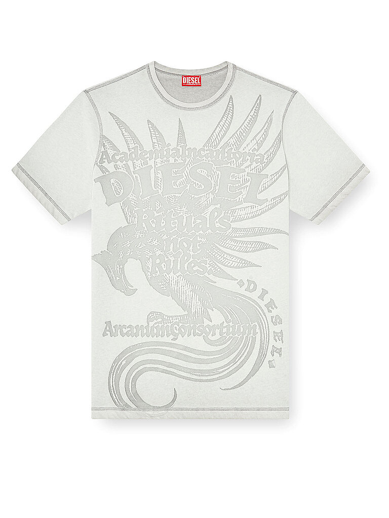 DIESEL T-Shirt T-RAWJUST-AA1 hellgrau | L