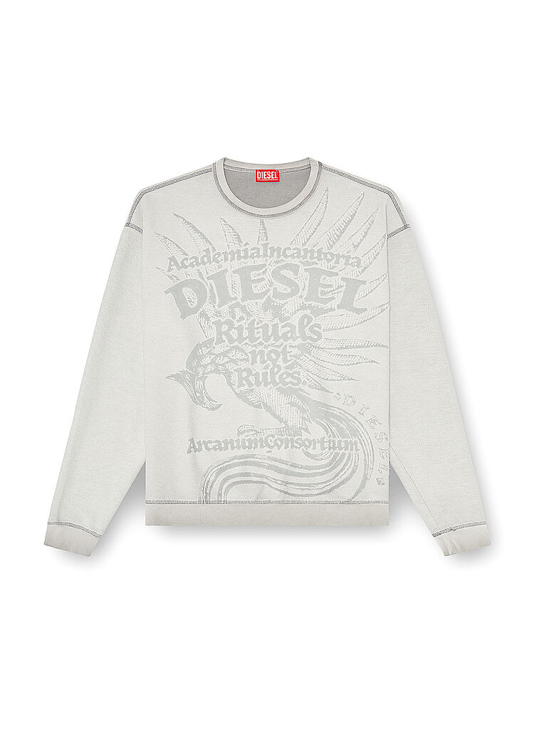 DIESEL Sweater S-ARON-RAW hellgrau | L