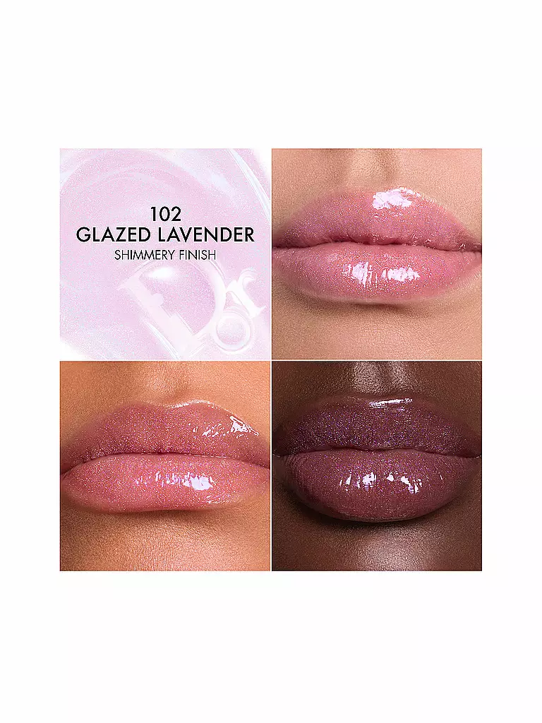 DIOR | Dior Addict Lip Glow Butter Hochglänzende Lippenpflege (102 Glazed Lavender) | lila