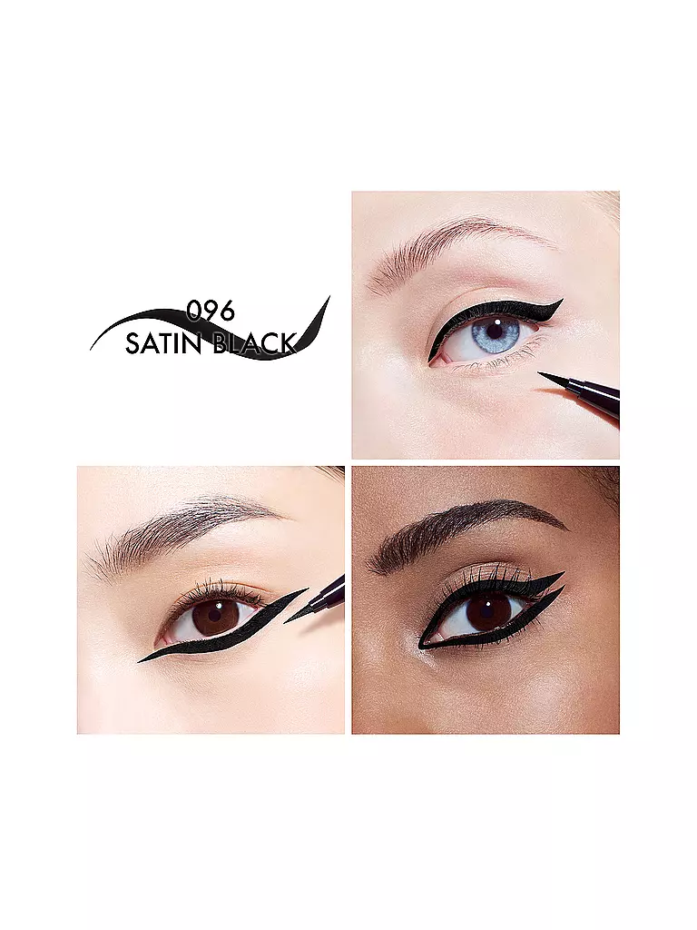 DIOR | Diorshow Liquid Liner Ultrapräziser Felt-Tip Eyeliner (096 Satin Black) | schwarz