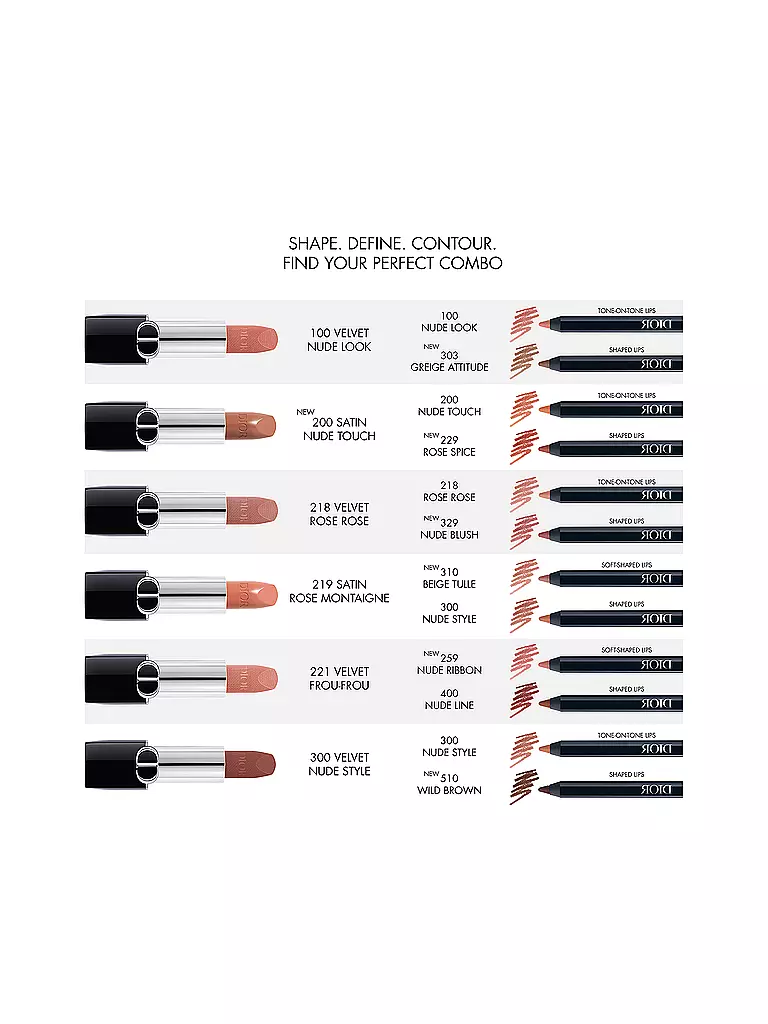 DIOR | Lippenkonturenstift - Rouge Dior Contour (303 Greige Attitude) | dunkelrot