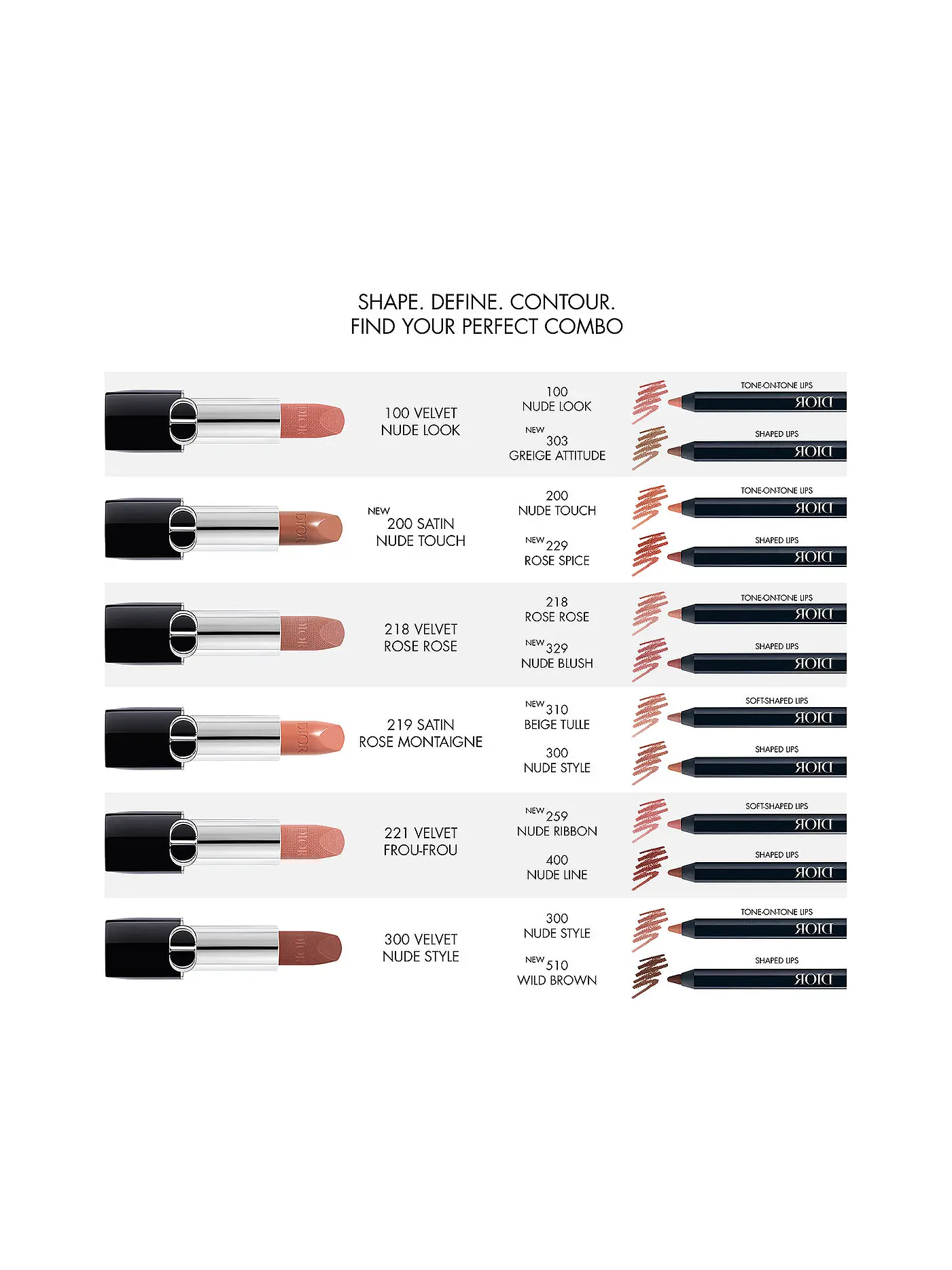 DIOR | Lippenkonturenstift - Rouge Dior Contour (329 Nude Blush) | dunkelrot