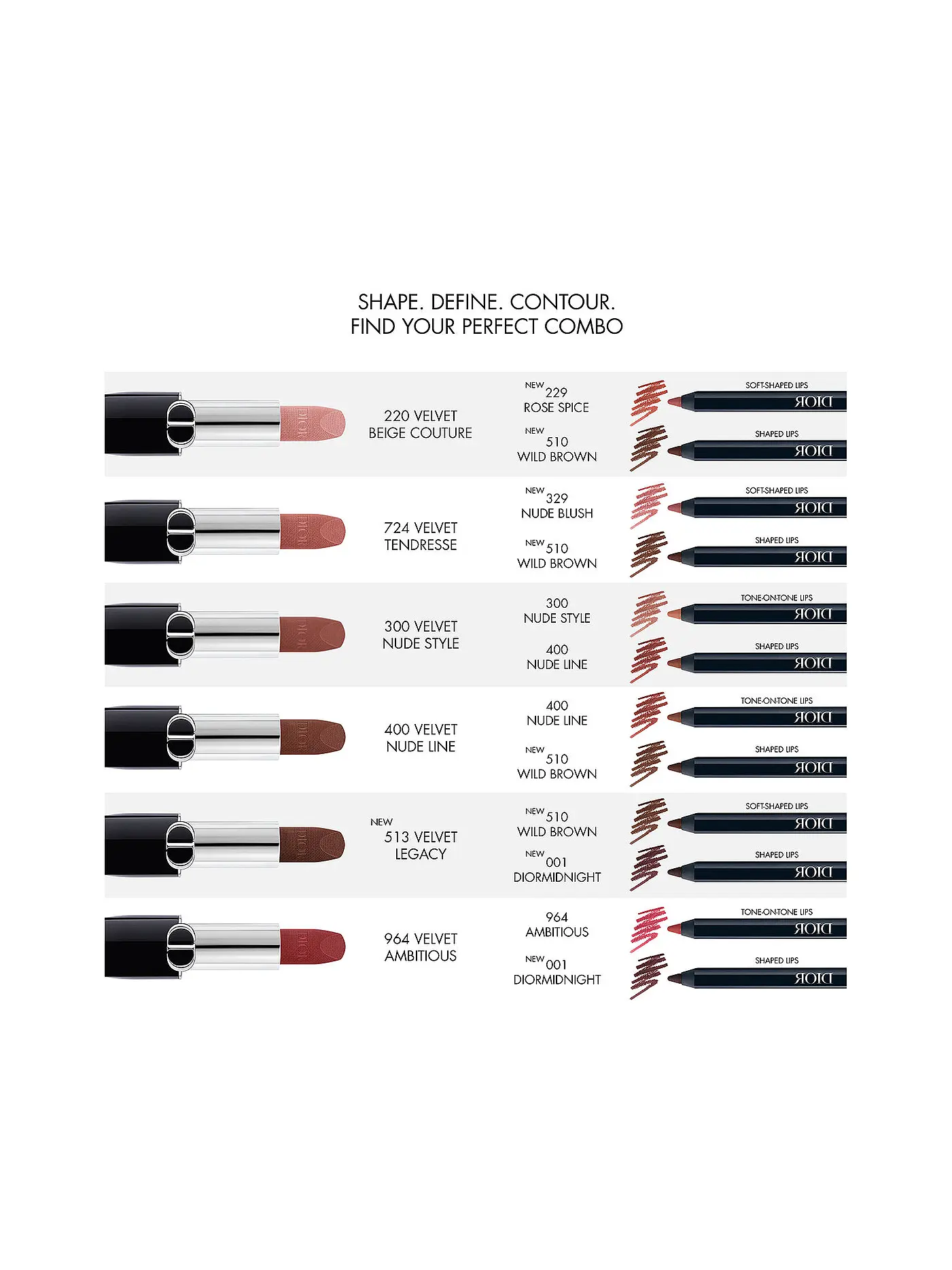 DIOR | Lippenkonturenstift - Rouge Dior Contour (329 Nude Blush) | dunkelrot