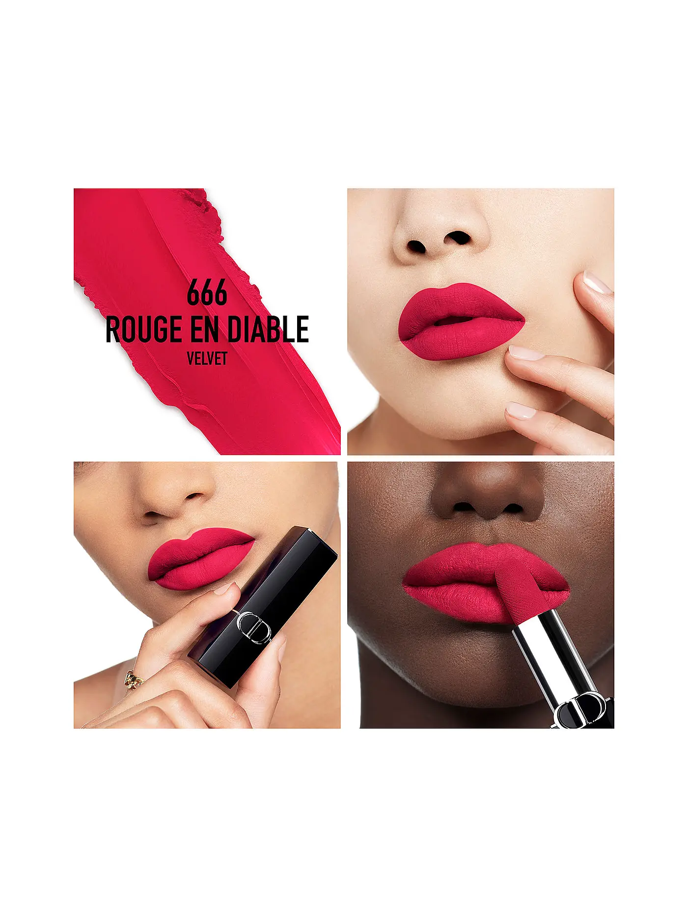 DIOR | Lippenstift - Rouge Dior Velvet Lipstick (666 Rouge en Diable) | rot